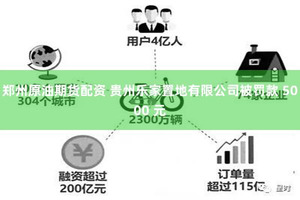 郑州原油期货配资 贵州乐家置地有限公司被罚款 5000 元