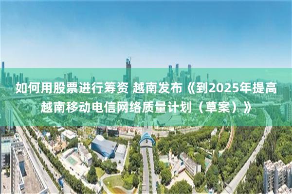 如何用股票进行筹资 越南发布《到2025年提高越南移动电信网络质量计划（草案）》