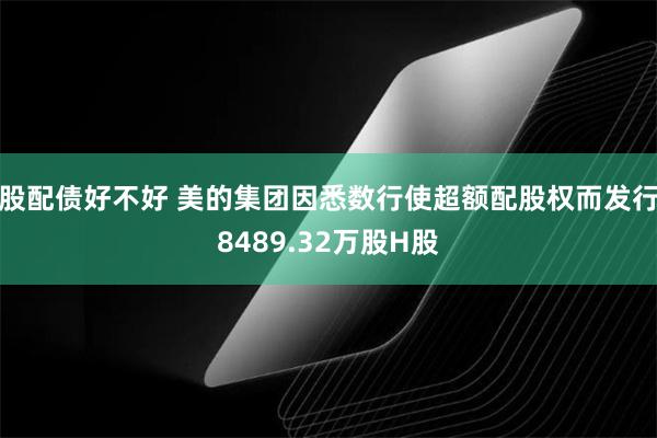 股配债好不好 美的集团因悉数行使超额配股权而发行8489.32万股H股