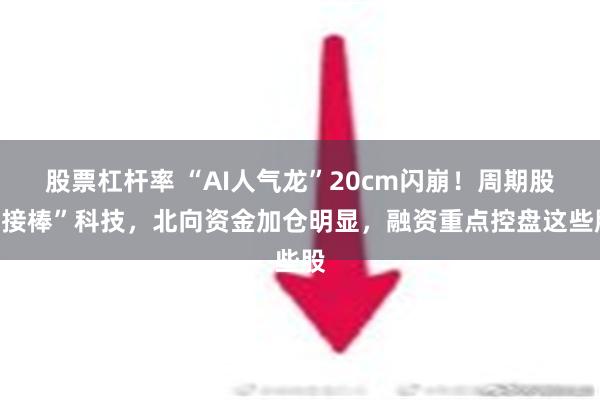 股票杠杆率 “AI人气龙”20cm闪崩！周期股“接棒”科技，北向资金加仓明显，融资重点控盘这些股